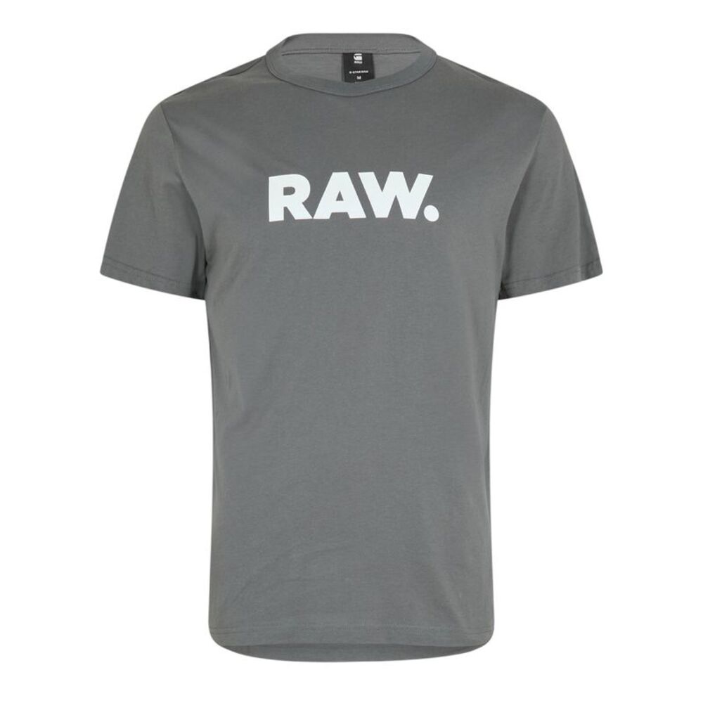 G-Star Mens Logo Regular T-Shirt / Gray
